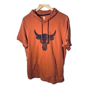 Men's Under Armour "Project Rock" Orange Hooded Sweatshirt L